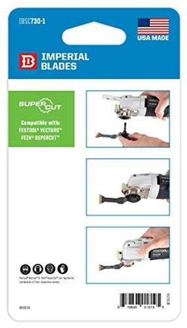 Imperial Blades 1-Pc SuperCut 2-1/2" Diamond Grit Segment Boot Grout Removal Blade, IBSC730-1