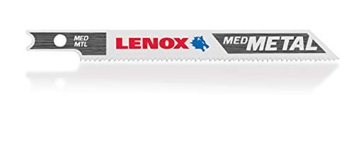 LENOX Tools U-Shank Medium Metal Cutting Jig Saw Blade, 3 5/8" x 3/8" 18 TPI, 5 Pack (1991570)