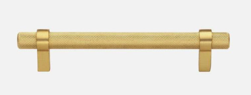 GlideRite, 1 per pack, gold bar, 6.5" pull length, 5" center to center, CC Solid Knurled Euro Polished Drawer Bar Pull Brass Gold - (8007-128-BG)
