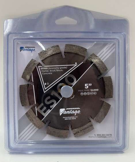 Diamond Vantage (1 per pack) ES100 5" Tuck Pointing Blade, Value Grade (0525CDPX0-1)