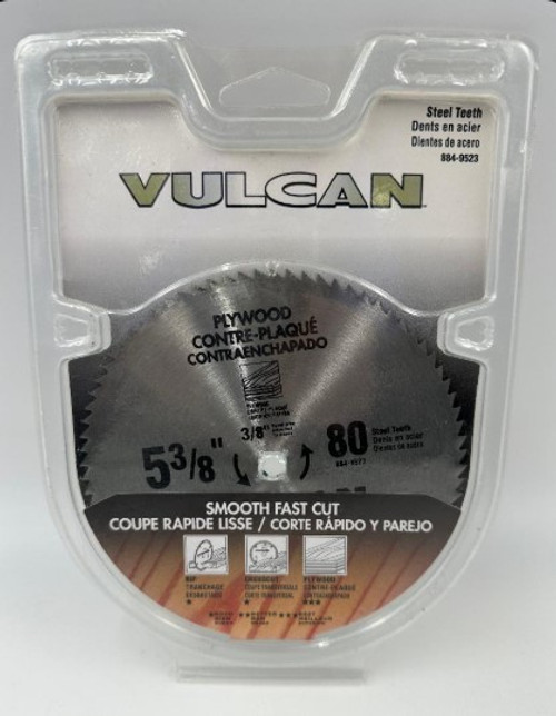 Vulcan (1 per pair) Circular Saw Blade, 5-3/8" Diameter x 3/8", 80 Steel teeth (409011OR-0)