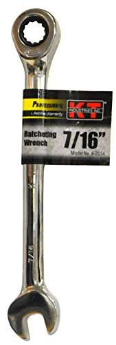 K-T Industries Ratcheting Wrench, 7/16-Inch (4-2514)