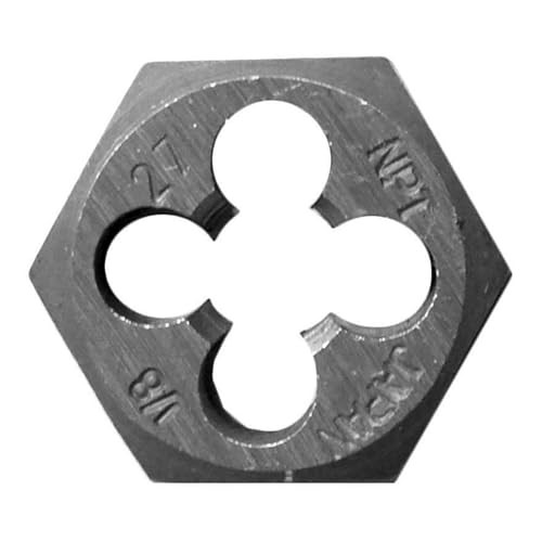 Century Drill & Tool (qty 1) Carbon Steel Pipe Die, 1/8-27NPT, High Carbon Alloy, Precision Cut Threads (96301)