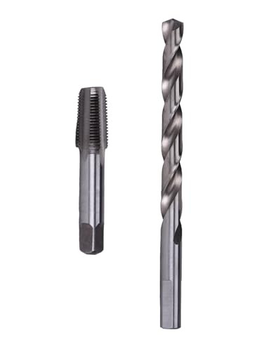 Century Drill & Tool (2 piece) Pipe TAP, High Carbon Alloy, Precision Cut Threads, 1/8-27 NPT/21/64 (93201)