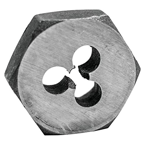 Century Drill & Tool (qty 1) Metric Hex Die, 5.0 x 0.90, High Carbon Alloy, Precision Cut Threads (97607)
