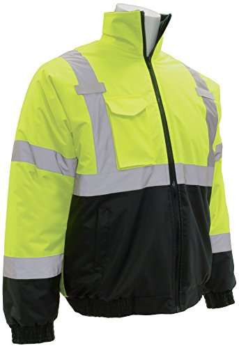 ERB Delta (Qty 1), 2X-Large, Plus W105 Class 3 Polyester Black Bottom Value Bomber Jacket, Fluorescent Yellow-Black, (WEL63948LB2X)