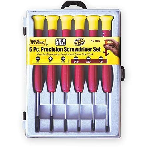 IVY Classic 6-Piece Precision Screwdriver Set, Chrome Vanadium Steel, 17106