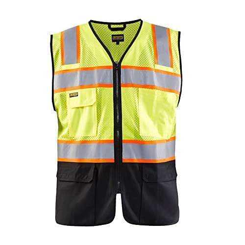 Blaklader (X Large) 3130: Hi-vis Vest US, Color: Yellow/Black