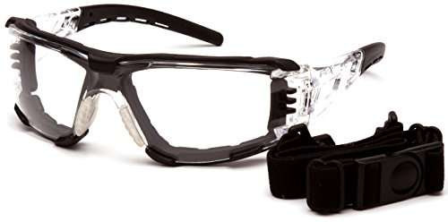 Pyramex Fyxate Safety Glasses, Clear H2MAX Anti-Fog Lens with Foam Padding SB10210STMFP