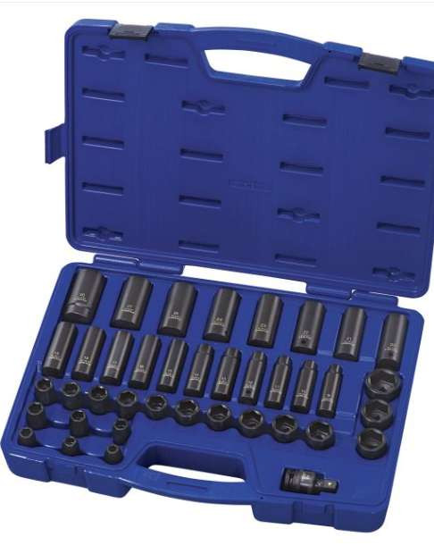 Carlyle Tools by Napa 39 Piece 1/2" DR. PT. Master Impact Socket Set, Metric