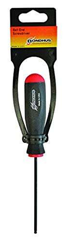 Bondhus 40654 2.5mm Ball End Tip Screwdriver w/ProGuard Finish, 69mm, multi, one size