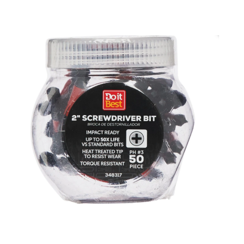 Do It Best (50 Pieces) 2" Screwdriver Bits 348317
