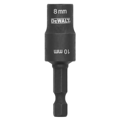 DEWALT FLEXTORQ Socket and Short Extension, 2 in 1, 8mm & 10mm Socket, Double Ended Nut Driver (DWADEND810MM)