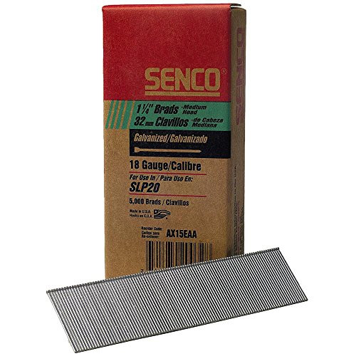Senco AX15EAA (5000 pk) 18 Ga. Smooth Shank Straight Strip Brad Nails 1-1/4" L x 0.05" Dia.