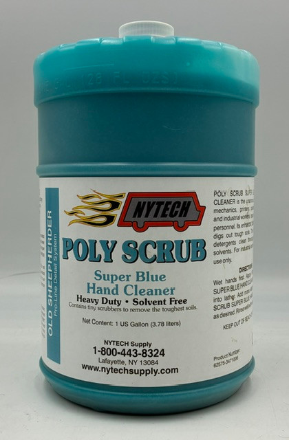 NYTECH Poly Scrub, 1 Gallon Super Blue Hand Cleaner, Solvent Free, 62575-3471006