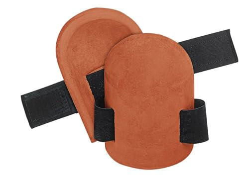 CLC Custom Leathercraft V310 Molded Natural Rubber Kneepads with Hook and Loop Fastener, Red, Universal
