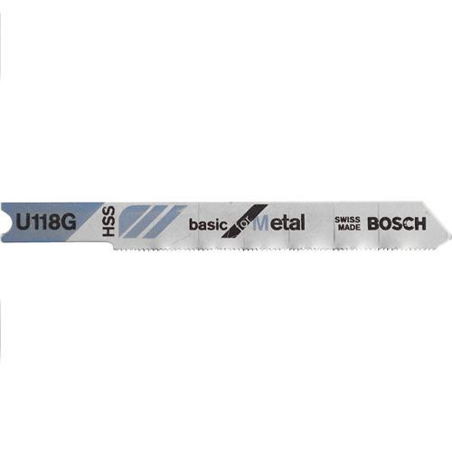 Bosch U118G (5 PACK) - 2-3/4 In. 36 TPI Basic for Metal U-shank Jig Saw Blades