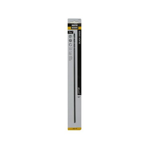 MASTER MECHANIC 504662 3/16 x 12-In. High-Speed Black Oxide Drill Bit