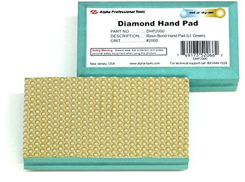 Alpha Diamond Hand Polishing Pad DHP2000 - (1) 2000 Grit Pad