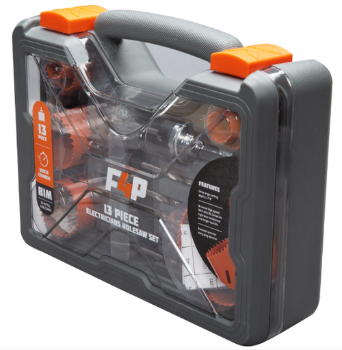 13-Piece F4P 0276-8619 Bi-Metal Electricians Holesaw Set