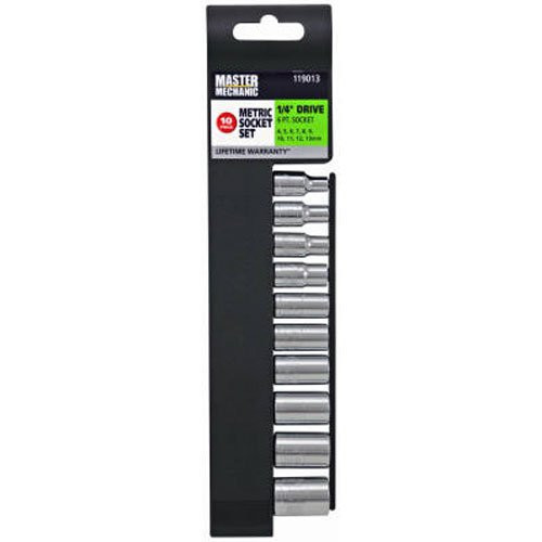 Master Mechanic (10-Piece) 1/4" Drive Metric Socket Set, 119013