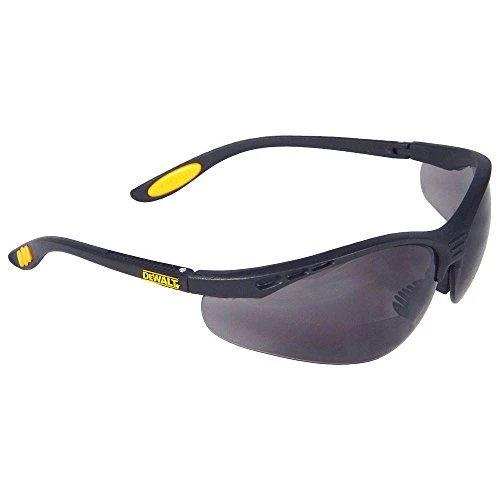 DEWALT DPG59 Reinforcer Rx-Bifocal High Performance Protective Eyeware with Rubber Temples and Protective Eyeglass Sleeve - Smoke Lens, 2.5 Diopter