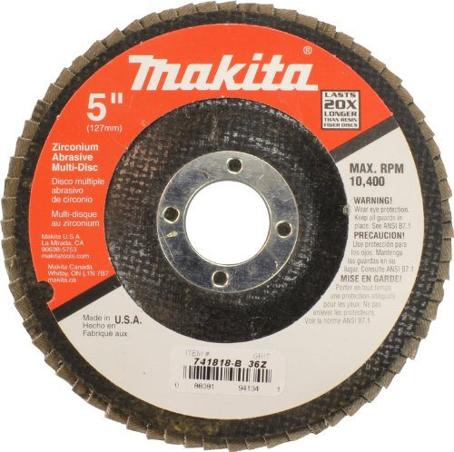 Makita 7-Zoll Schleifscheibe No.80 – 5er Pack, Für Metall & Holz, Harzbindung