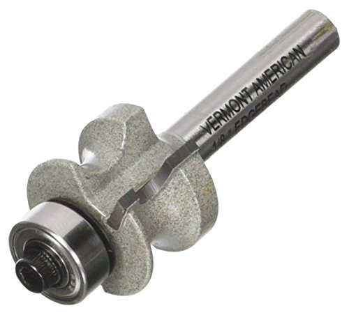 Vermont American 23140 Fräser – 3/8" Radius, Karbidspitze, 1/4" Schaft, Mit Kugellager Für Saubere Kanten