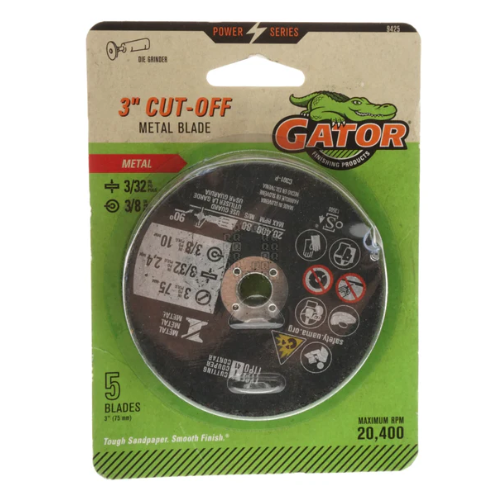 Gator #9425 5-PK 3" x 3/32" x 3/8" Metal Cut Off Blades