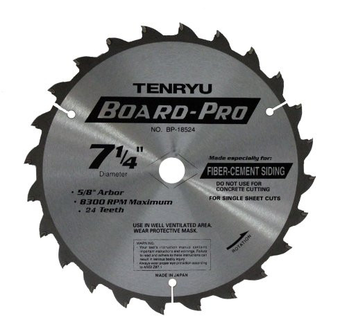 Tenryu BP-18524 7-1/4"" Carbide Tipped Saw Blade ( 24 Tooth ATAF Grind - 5/8""Ko Arbor - 0.075 Kerf)