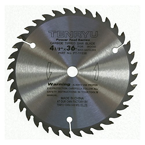 Tenryu PT-11536 4-1/2"" Carbide Tipped Saw Blade ( 36 Tooth ATAF Grind - 3/8"" Arbor - 0.063 Kerf)