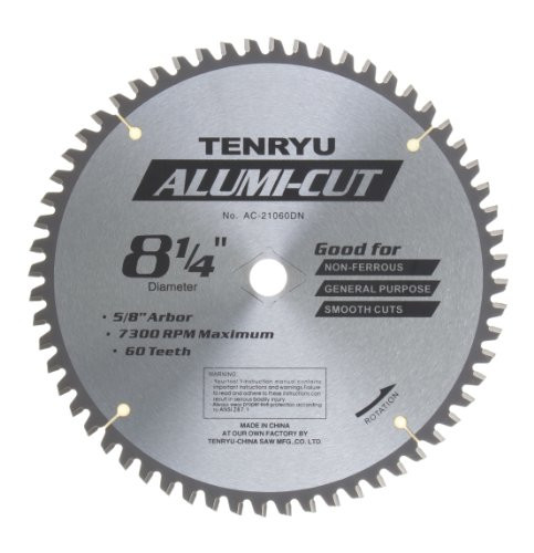 Tenryu AC-21060DN 8"" Carbide Tipped Saw Blade ( 60 Tooth TCG Grind - 5/8""Ko Arbor - 0.087 Kerf)
