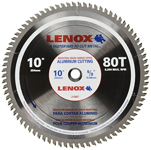 LENOX Tools Circular Saw Blade, Aluminum-Cutting, 10-inch, 80T 21887