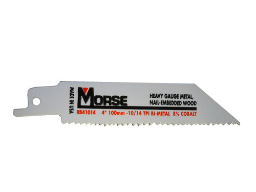 Morse RB41014T05 Reciprocating Blades 4"" x 10/14 TPI - 5 Pack