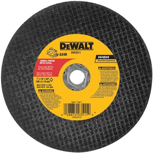 DEWALT DW3511 7-Inch X 1/8-Inch Metal Abrasive Blade