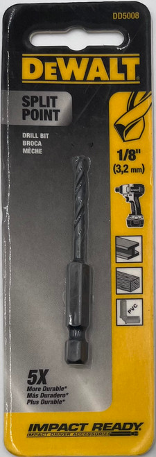 DEWALT DD5008 1/8-Inch IMPACT READY Drill Bit