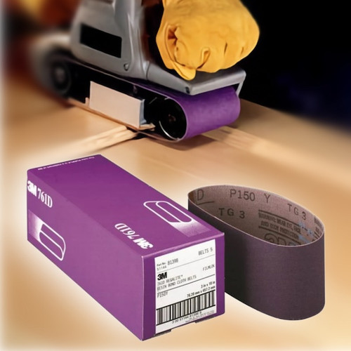 3M 81394 3"" X 18"" 60Y Grade Purple Regalite Resin Bond Cloth Belts