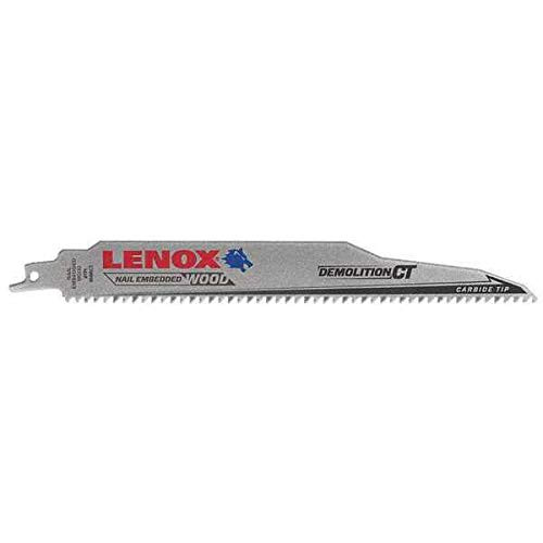 Lenox 1832144 Heavy Duty 9" - 6 TPI 956RCT Carbide Tipped Wood Cutting Reciprocating Saw Blade - 5 Pack