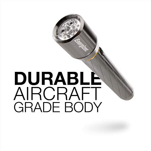 Energizer LED Metal Flashlight, 600 Lumens Bright LED, Durable Aircraft-Grade Metal Body, IPX4 Water-Resistant, 3 Modes