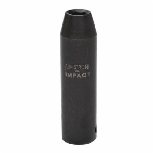 Armstrong® 20-214 Deep Length Socket, SAE, 1/2 in Square Drive, 7/16 in