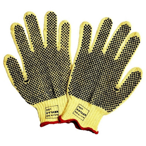 Cordova 3075XL 100% Kevlar, 7 Gauge Machine Knit, 2-Side PVC Dot Work Gloves - Dozen, X-Large