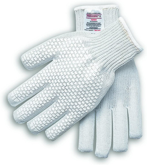 MCR Safety 9381SLH Steelcore II 7-Gauge Reversible Cut-Resistant PVC Blocks One Side Left Hand Gloves, Small