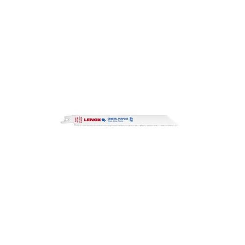 Lenox 12130835R Reciprocating 10/14 TPI Saw Blade, General Purpose, 8-Inch, 5 pack