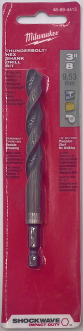 Milwaukee 48-89-4415 Thunderbolt Hex Shank Drill Bit 3/8 in