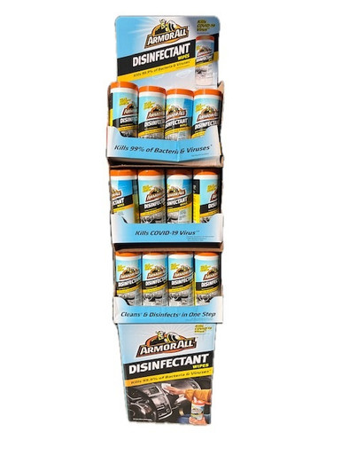 24 Pack Display Armor All 19472 Disinfectant Wipes - 30 Wipes each unit -  Car Interior Cleaner Wipes - Hartmann Variety