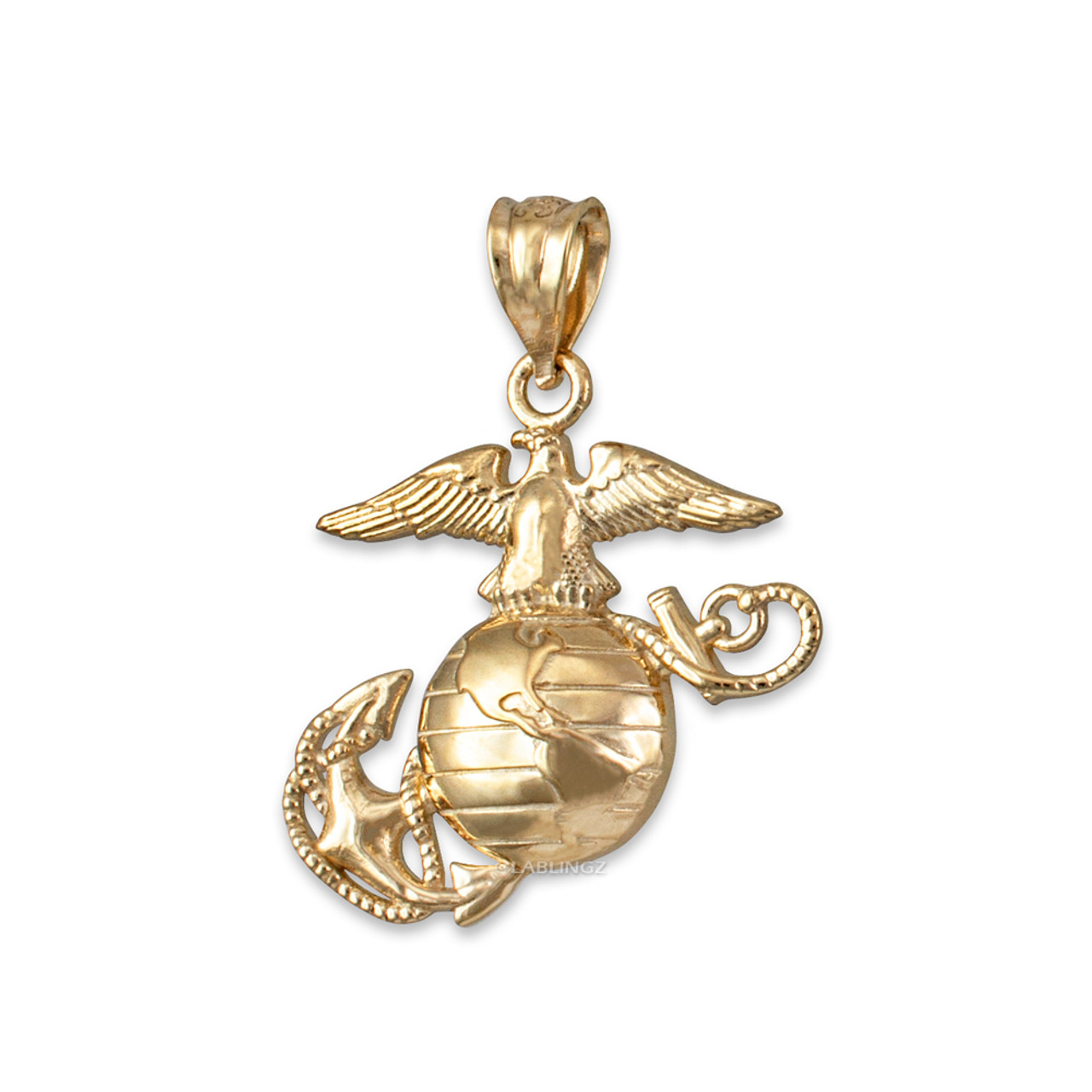 Marine Heart Mom Gold Pendant