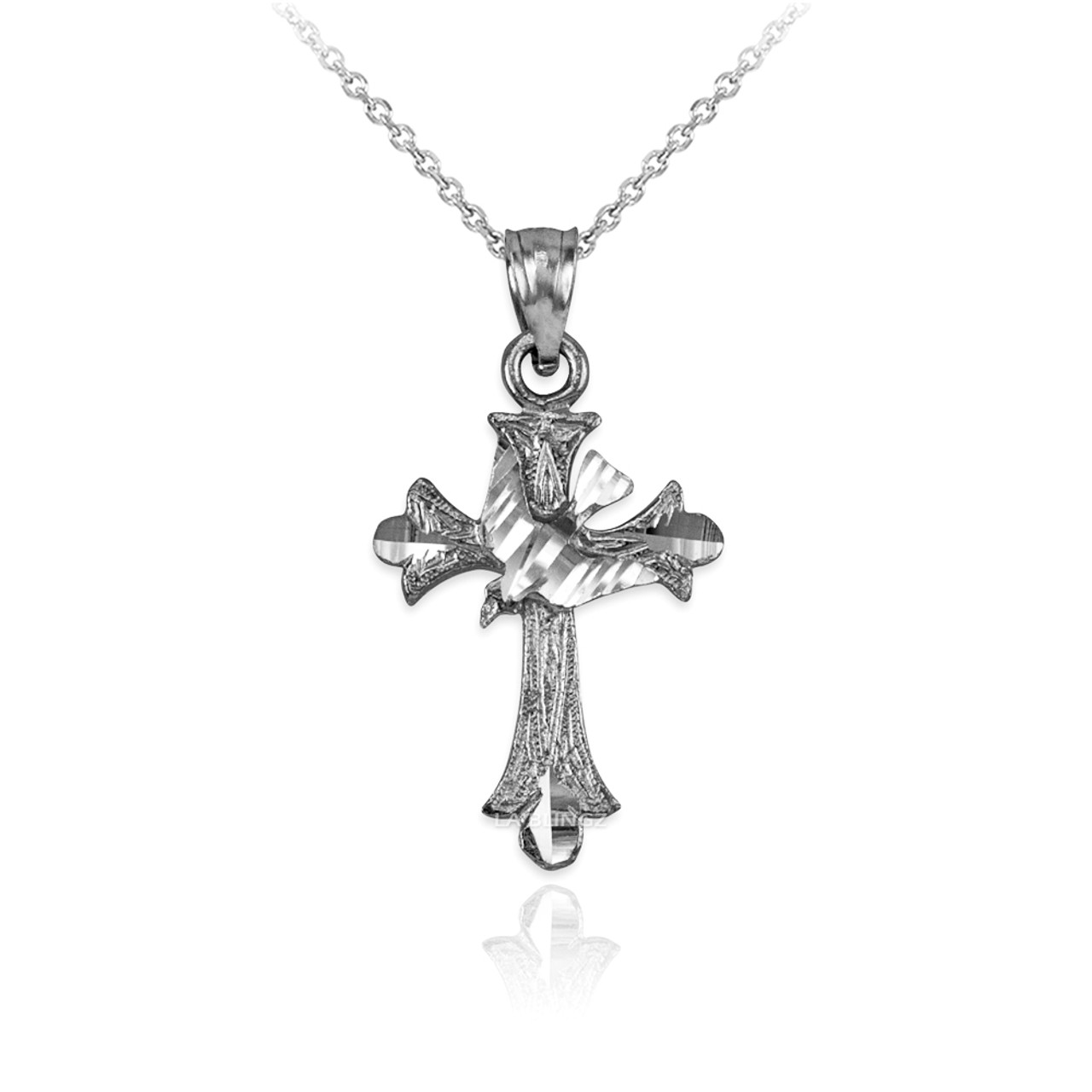 Landstrom's® Black Hills Gold on Sterling Silver Cross Pendant with Dove -  BlackHillsGold.Direct