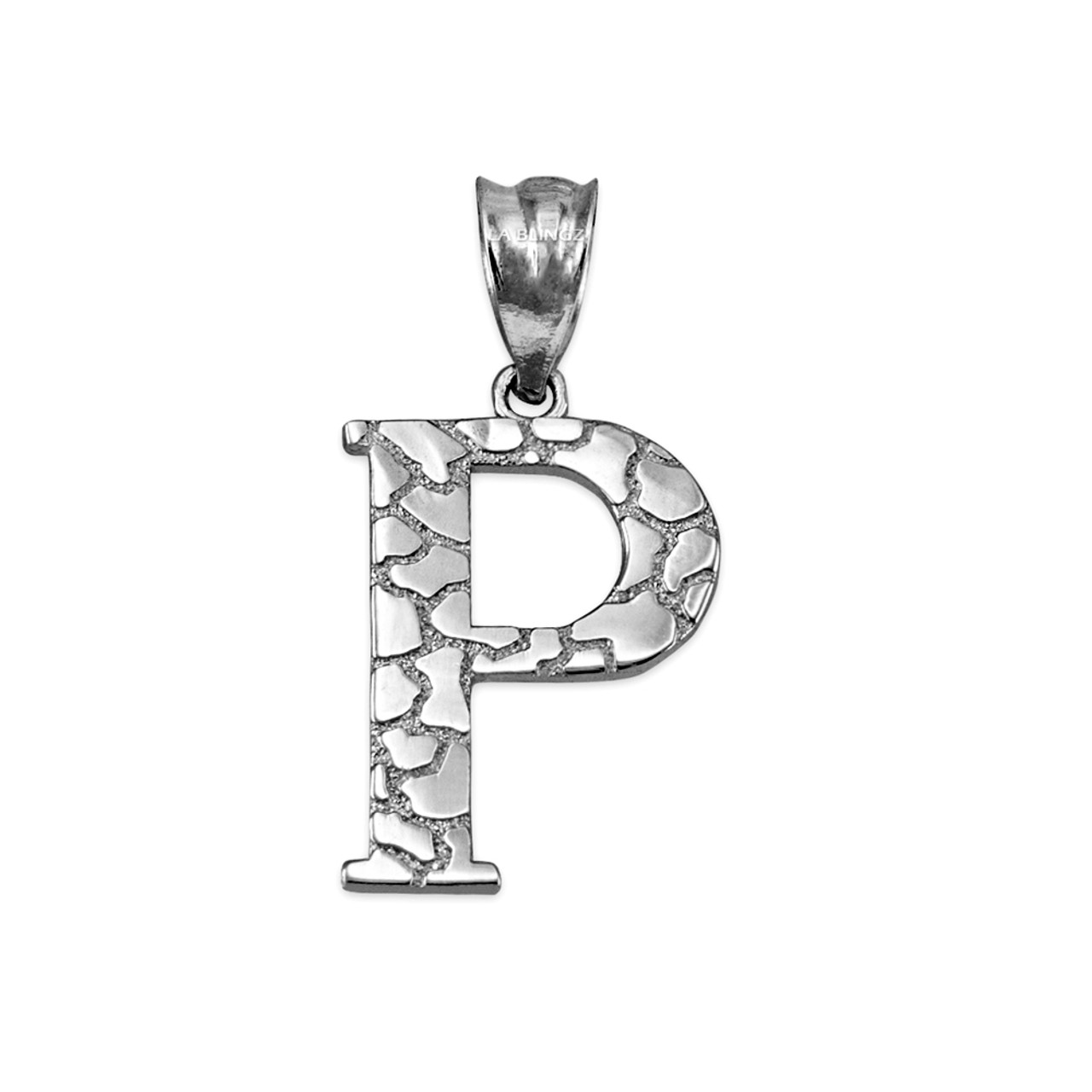 GOLD LETTERP INITIAL DIAMOND DISC PENDANT NECKLACE - Gold Purity