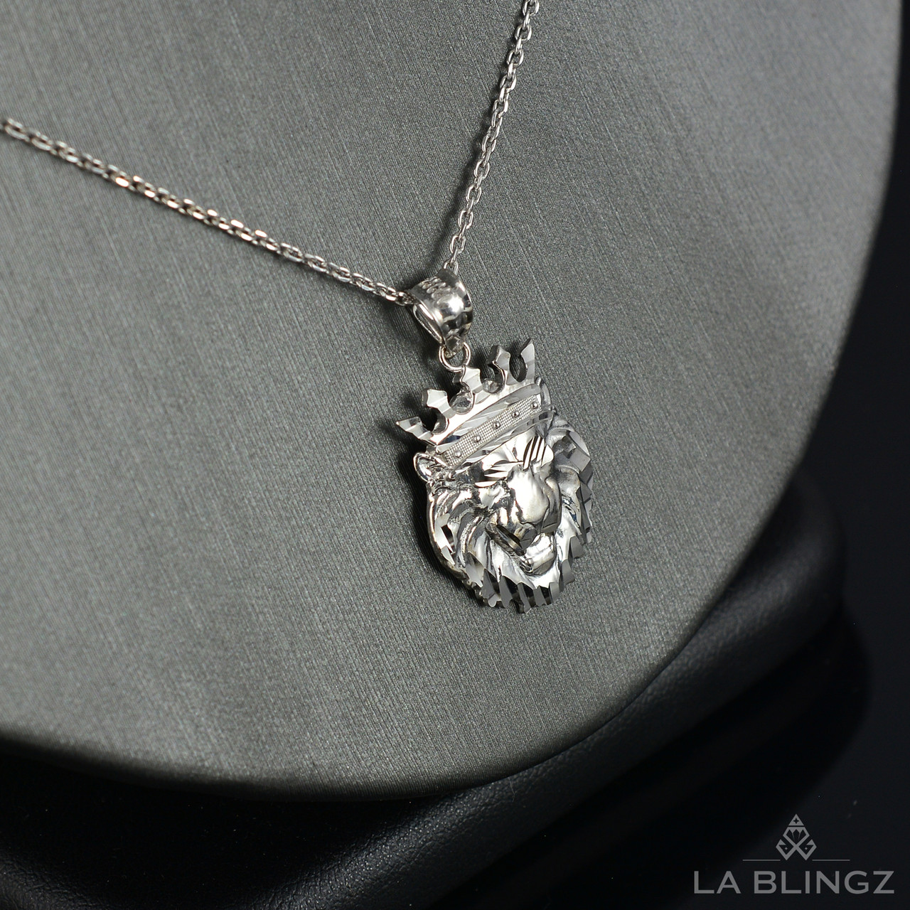 Sterling Silver Lion King Pendants in S, M, L, XL | LA BLINGZ