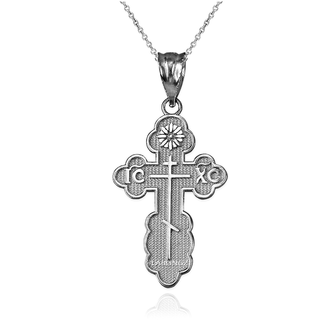 White gold clearance orthodox cross